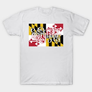 Maryland Flag Script T-Shirt